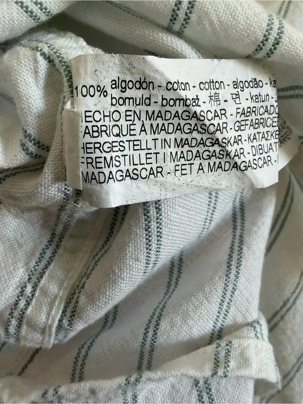 Zara Kids White  Shirt with Thin Blue Pinstripes